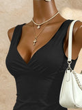 Women's Backless Tie-up Fashion Designer Crop Tank Top Singlets