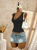 Women's Backless Tie-up Fashion Designer Crop Tank Top Singlets