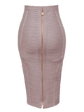 Women's Bandage XS-XL Fashion Designer Bandage Skirts (Midi)