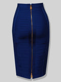 Women's Bandage XS-XL Fashion Designer Bandage Skirts (Midi)