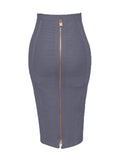 Women's Bandage XS-XL Fashion Designer Bandage Skirts (Midi)