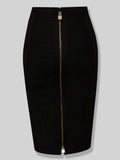 Women's Bandage XS-XL Fashion Designer Bandage Skirts (Midi)
