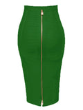 Women's Bandage XS-XL Fashion Designer Bandage Skirts (Midi)