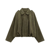 Women's Bat Sleeves Fashion Designer S-L Suede Jackets