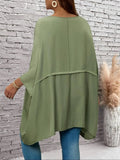 Women's Bat Wing Blouse 1-5XL Fashion Designer T-Shirts (Plus Size)-Women's Tops Fashion Designer T-Shirts / Blouses-International Women's Clothing