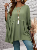 Women's Bat Wing Blouse 1-5XL Fashion Designer T-Shirts (Plus Size)-Women's Tops Fashion Designer T-Shirts / Blouses-International Women's Clothing