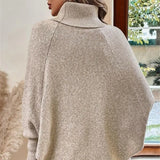 Women's Bat Wing Turtleneck Tops S-XL Fashion Designer Knitted Cardigans