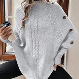 Women's Bat Wing Turtleneck Tops S-XL Fashion Designer Knitted Cardigans