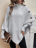 Women's Bat Wing Turtleneck Tops S-XL Fashion Designer Knitted Cardigans