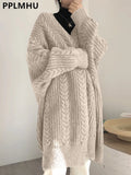 Women's Batwing Knitted Fashion Designer 4-9XL Cardigans (Plus Size)
