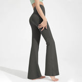 Women's Bell Bottom S-XL Drawstring Fashion Designer Bootleg Pants