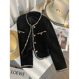 Women's Blazer Fashion Designer Cropped Tweed S-XL Jackets-Women's Fashion Designer Jackets-Women&#x27;s fashion designer plus size clothes