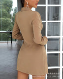Women's Blazer Wrap Fashion Designer S-3XL Mini Dresses (Short)