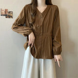 Women's Blouse 1-4XL Fashion Elastic Waist Designer T-Shirts (Plus Size)-Women's Tops Fashion Designer Plus Size T-Shirts / Blouses-International Women's Clothing