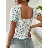 Women's Blouse Corset Flower S-L Corset Fashion Designer Crop Tops T-Shirts