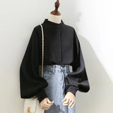 Women's Blouse Fashion Designer S-3XL Lantern Long-Sleeve Tops-Women's Fashion Designer Long-Sleeve Tops-International Women's Clothing