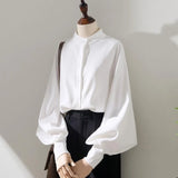 Women's Blouse Fashion Designer S-3XL Lantern Long-Sleeve Tops-Women's Fashion Designer Long-Sleeve Tops-International Women's Clothing