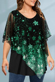 Women's Blouse Tops Sequin 3-5XL Fashion Designer T-Shirts (Plus Size)-Women's Tops Fashion Designer T-Shirts / Blouses-Women&#x27;s fashion designer plus size clothes