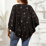 Women's Blouse Tunic Sequin 2-5XL Fashion Designer T-Shirts (Plus Size)