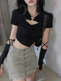 Women's Blouses Asymmetrical Hallow Out Tops Fashion Designer T-Shirts-Women's Tops Fashion Designer T-Shirts / Blouses