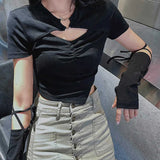 Women's Blouses Asymmetrical Hallow Out Tops Fashion Designer T-Shirts-Women's Tops Fashion Designer T-Shirts / Blouses