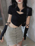 Women's Blouses Asymmetrical Hallow Out Tops Fashion Designer T-Shirts-Women's Tops Fashion Designer T-Shirts / Blouses