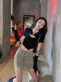 Women's Blouses Asymmetrical Hallow Out Tops Fashion Designer T-Shirts-Women's Tops Fashion Designer T-Shirts / Blouses