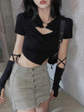 Women's Blouses Asymmetrical Hallow Out Tops Fashion Designer T-Shirts-Women's Tops Fashion Designer T-Shirts / Blouses