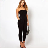 Women's Bodycon Fashion 8XL Designer Off Shoulder Jumpsuits (Plus Size)