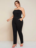 Women's Bodycon Fashion 8XL Designer Off Shoulder Jumpsuits (Plus Size)