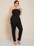 Women's Bodycon Fashion 8XL Designer Off Shoulder Jumpsuits (Plus Size)