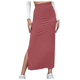Women's Bodycon Fashion S-XL Designer High Waist Pleated Skirts (Long)
