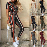 Women's Bodycon S-2XL Printed V Neck Fashion Designer Jumpsuits-Women's Fashion Designer Rompers / Jumpsuits-Women&#x27;s fashion designer plus size clothes