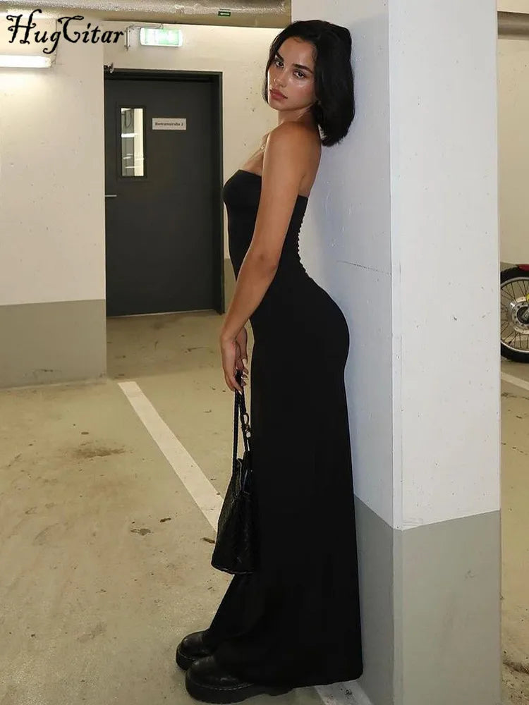 Women's Bodycon Strapless Split Fashion Designer Dresses (Midi) Women's Bodycon Strapless Split Fashion Designer Dresses (Midi)