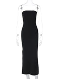 Women's Bodycon Strapless Split Fashion Designer Dresses (Midi)