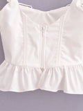 Women's Bow Tops Fashion Designer Corset Square Collar Singlets-Women's Tops Fashion Designer Singlets