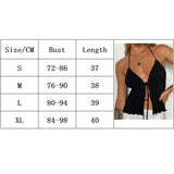Women's Bowknot Lace-Up Crop Tank Tops Corset Fashion Designer S-L Singlets