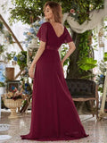Women's Bridesmaid Fashion Designer Chiffon Dresses (Long)
