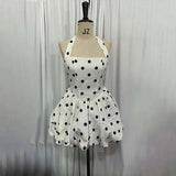Women's Bubble Halter Fashion Designer Mini Dresses (Short)