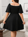Women's Butterfly A-Line Fashion Designer 1-5XL Short Dresses (Plus Size)
