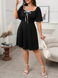 Women's Butterfly A-Line Fashion Designer 1-5XL Short Dresses (Plus Size)