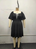 Women's Butterfly A-Line Fashion Designer 1-5XL Short Dresses (Plus Size)