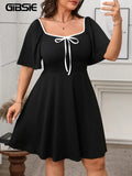 Women's Butterfly A-Line Fashion Designer 1-5XL Short Dresses (Plus Size)