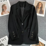 Women's Button Blazers Lapel Fashion Designer S-3XL Office Jackets