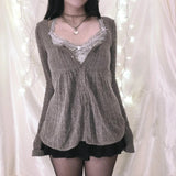 Women's Button Up Fashion Designer Knitted Cardigan-Women's Fashion Designer Jerseys Tops
