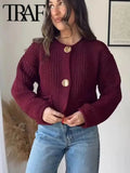 Women's Button Up Loose Knitted Fashion Designer Cardigans