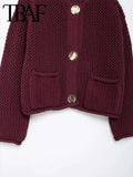 Women's Button Up Loose Knitted Fashion Designer Cardigans