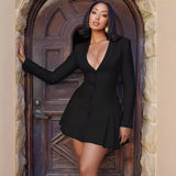 Women's Button Up XS-L Designer Fashion A Line Mini Dresses (Short)