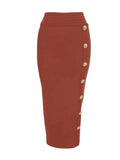 Women's Button XS-2XL Bodycon Fashion Designer Skirts (Long)