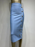 Women's Button XS-2XL Bodycon Fashion Designer Skirts (Long)-Women's Fashion Designer Skirts-SKY BLUE-Women&#x27;s fashion designer plus size clothes
